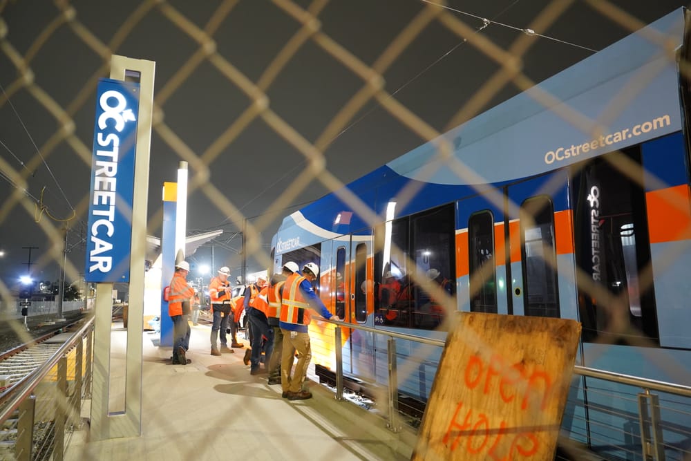 First of several streetcars arrive in Santa Ana post image